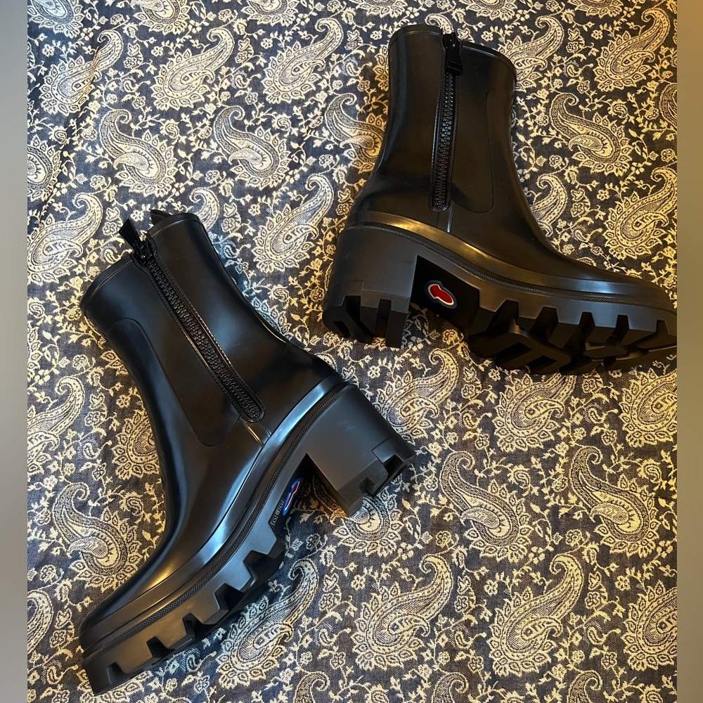 Moncler Loftgrip Block Heel Rain Boot
